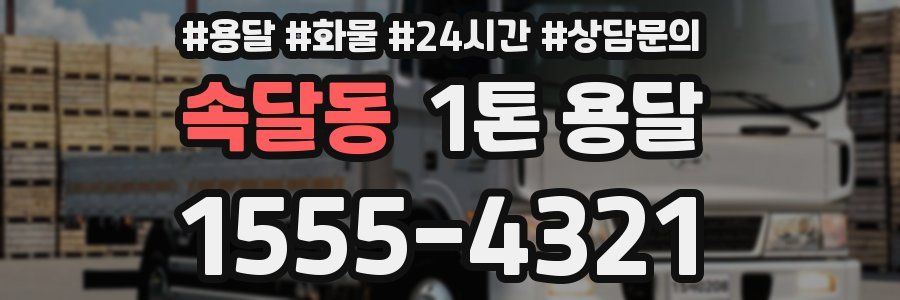 속달동 1톤 용달