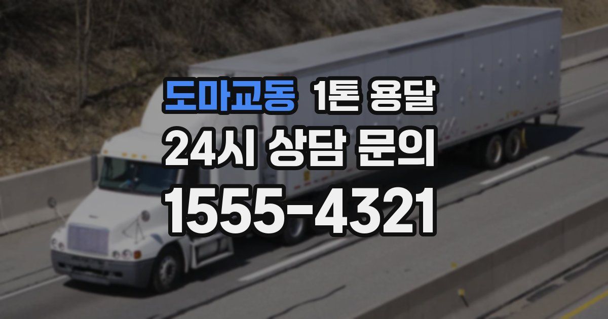 도마교동 1톤 용달