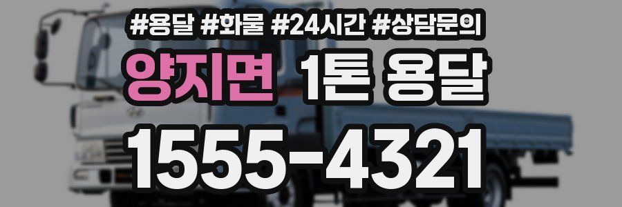 양지면 1톤 용달