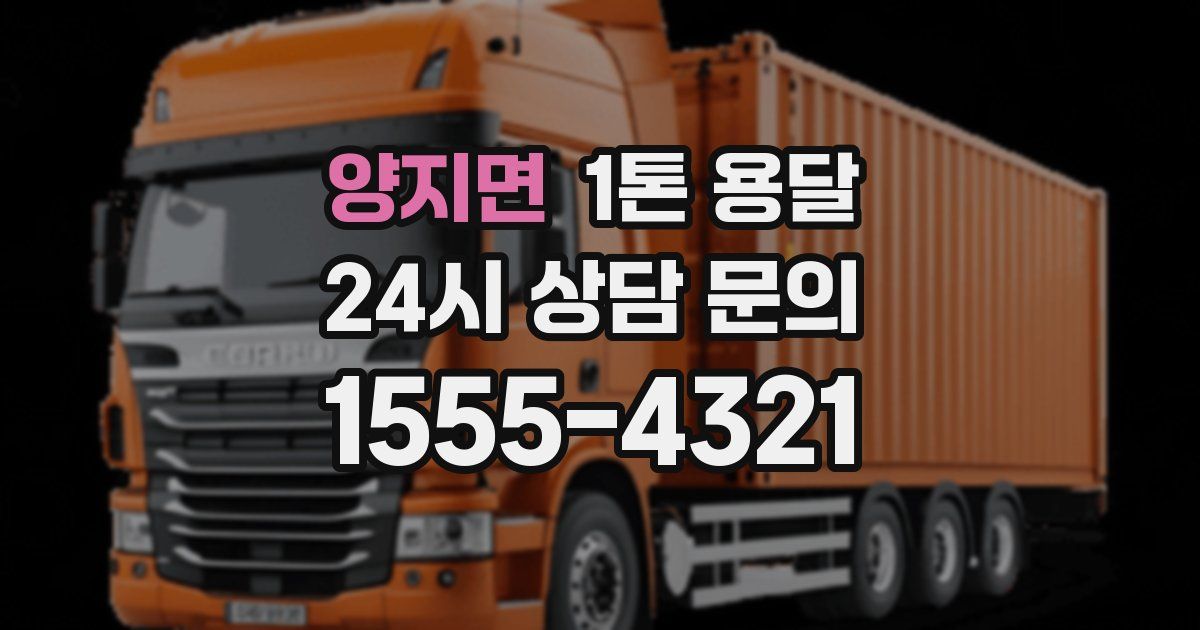 양지면 1톤 용달