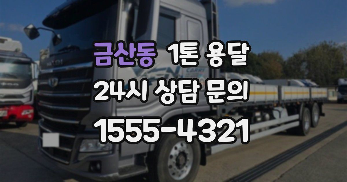 금산동 1톤 용달