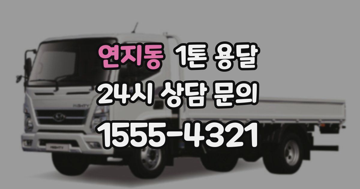 연지동 1톤 용달