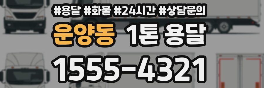운양동 1톤 용달