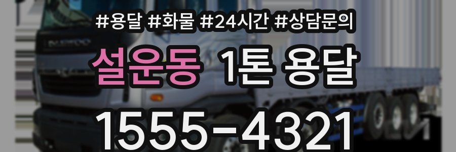 설운동 1톤 용달