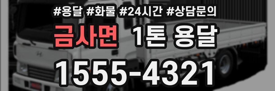 금사면 1톤 용달