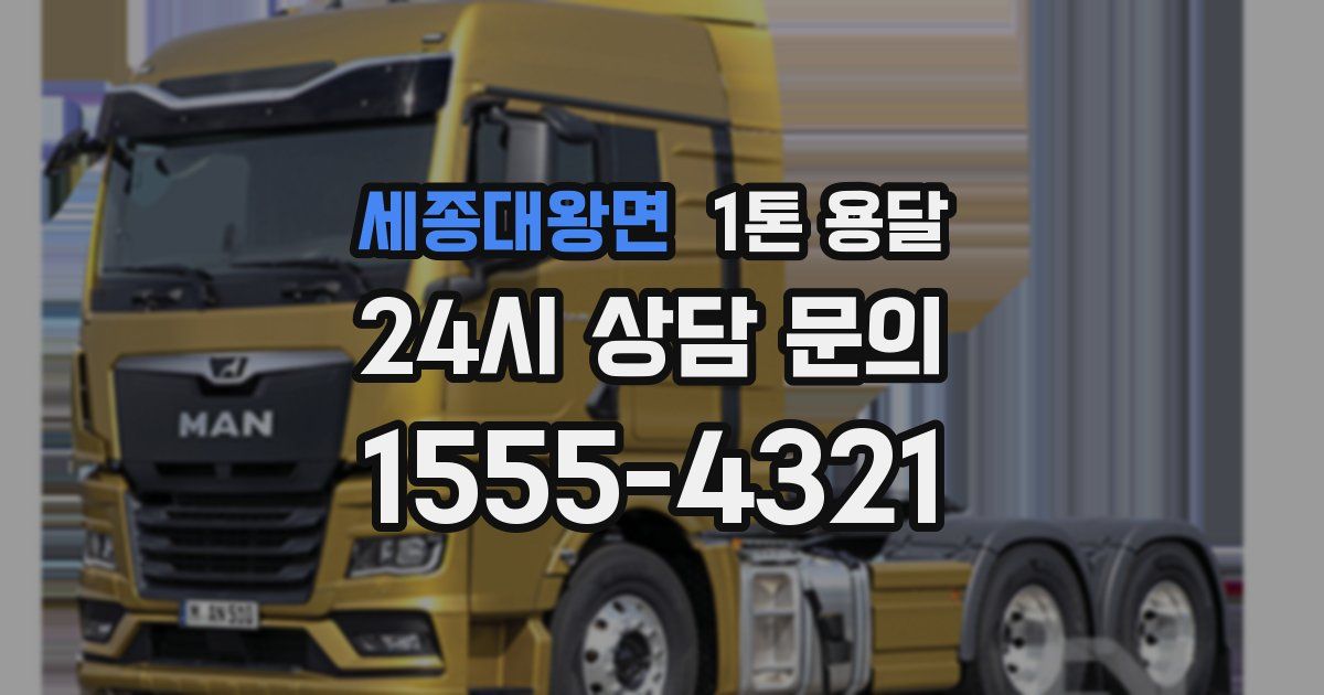 세종대왕면 1톤 용달