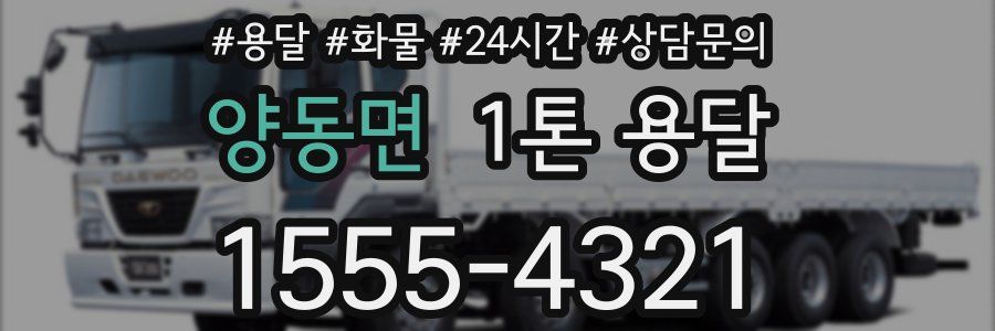 양동면 1톤 용달