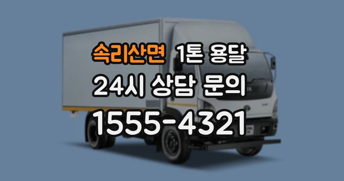 속리산면 1톤 용달