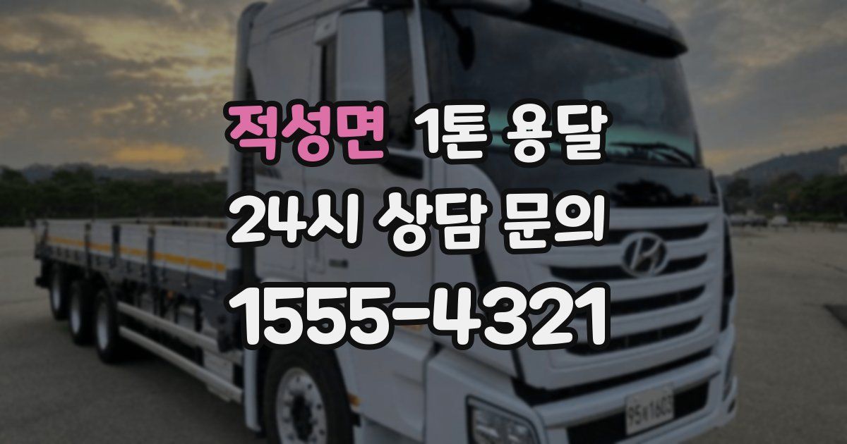 적성면 1톤 용달