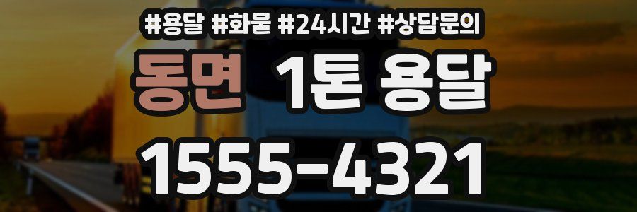 동면 1톤 용달