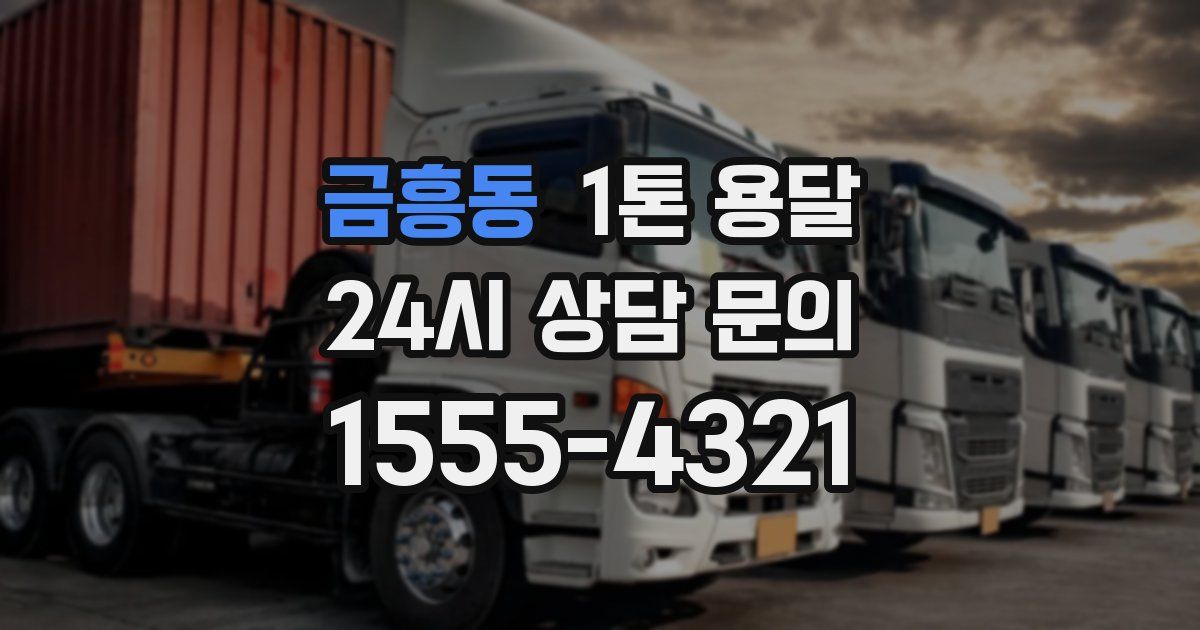 금흥동 1톤 용달