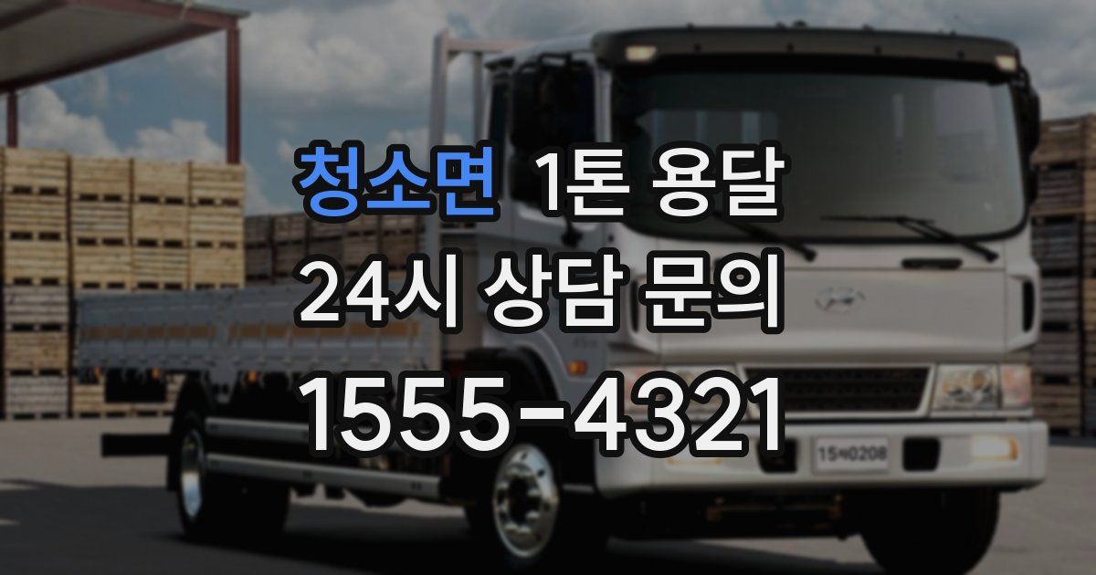 청소면 1톤 용달