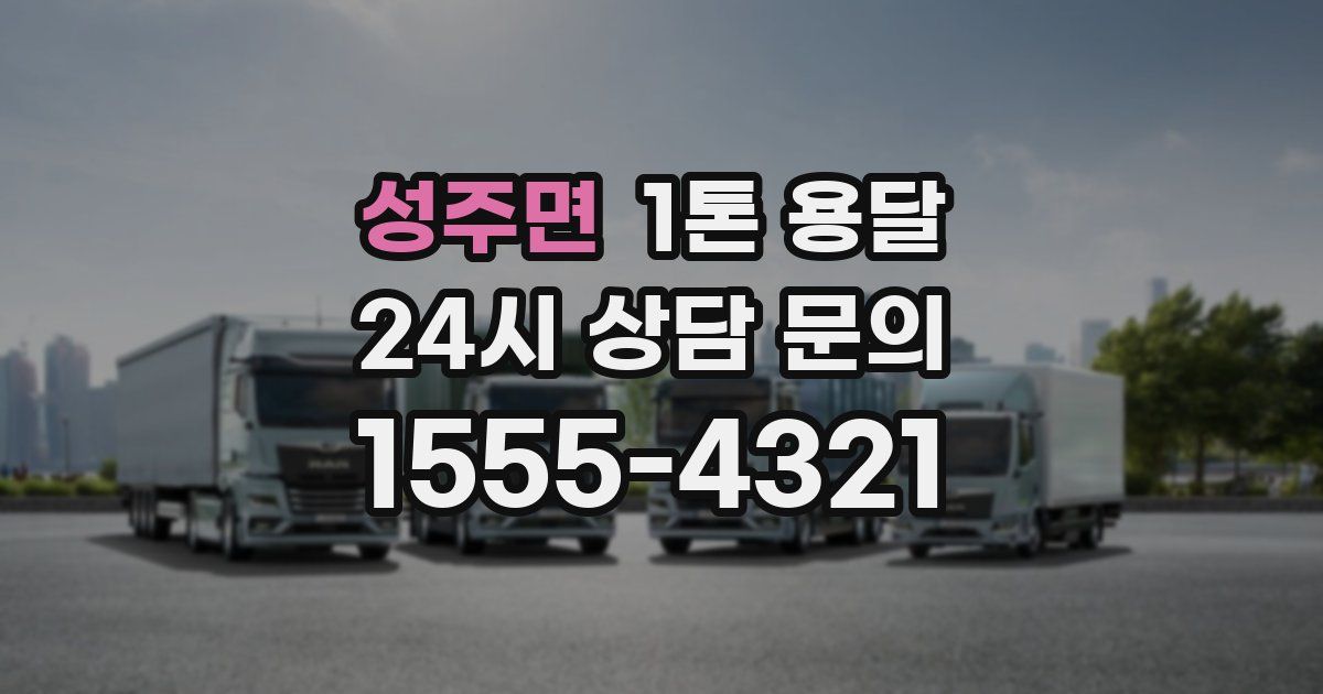성주면 1톤 용달