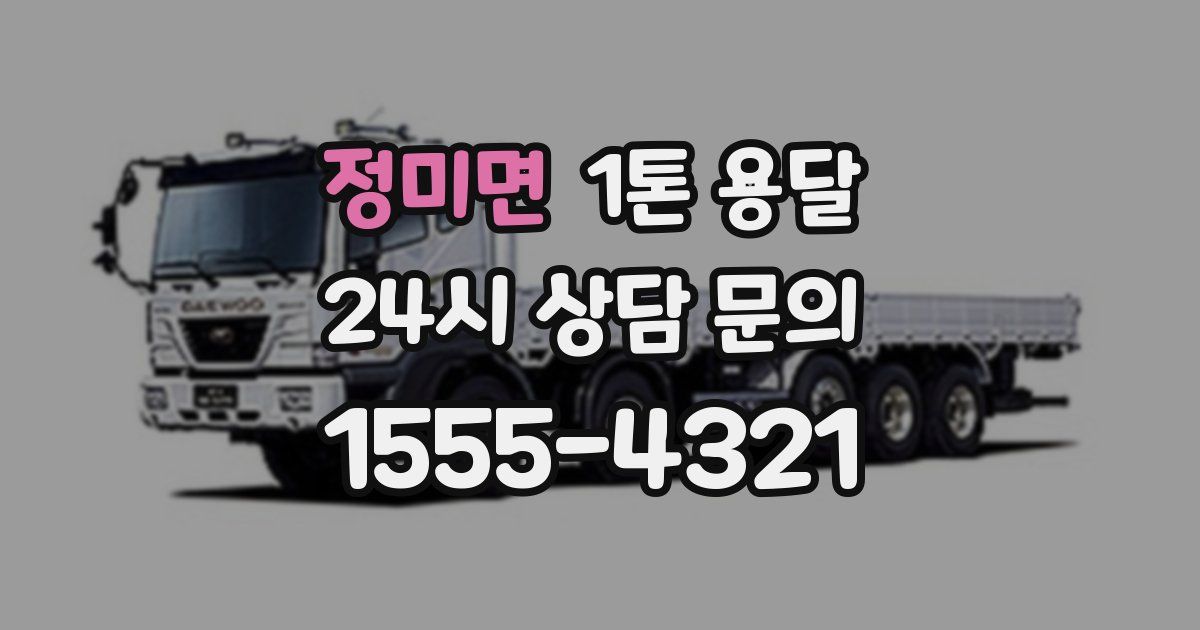 정미면 1톤 용달
