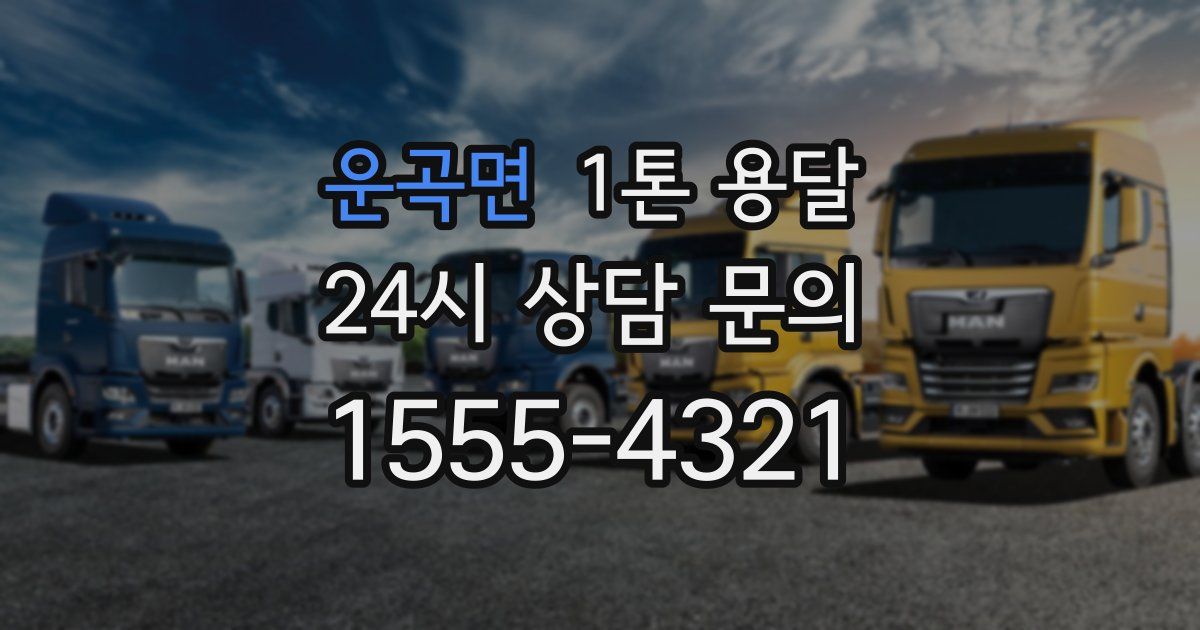 운곡면 1톤 용달