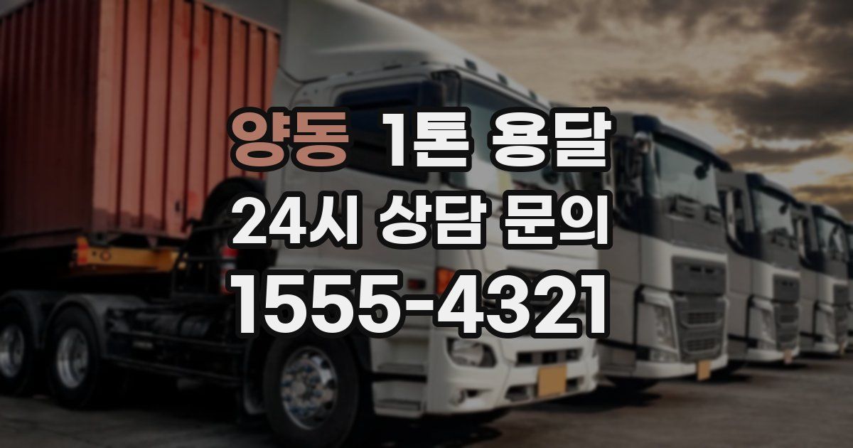 양동 1톤 용달