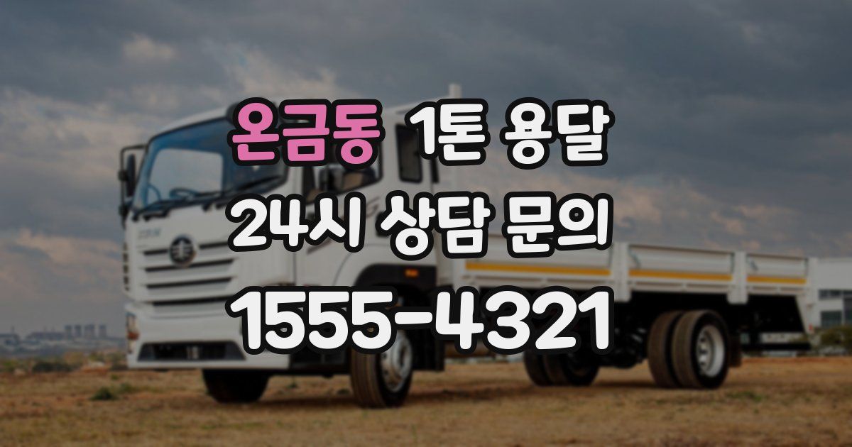 온금동 1톤 용달