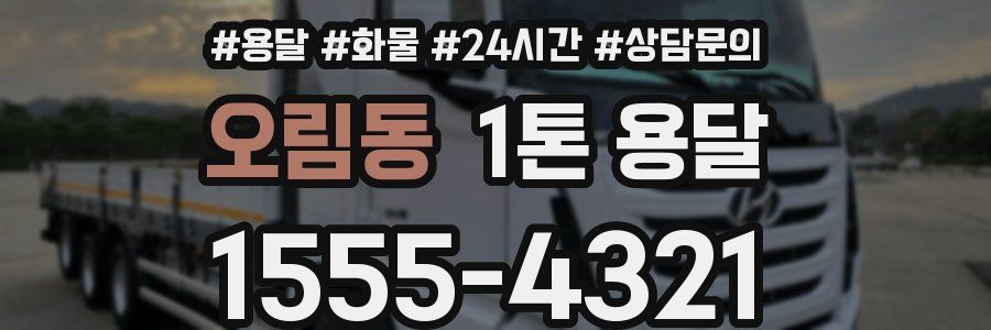 오림동 1톤 용달