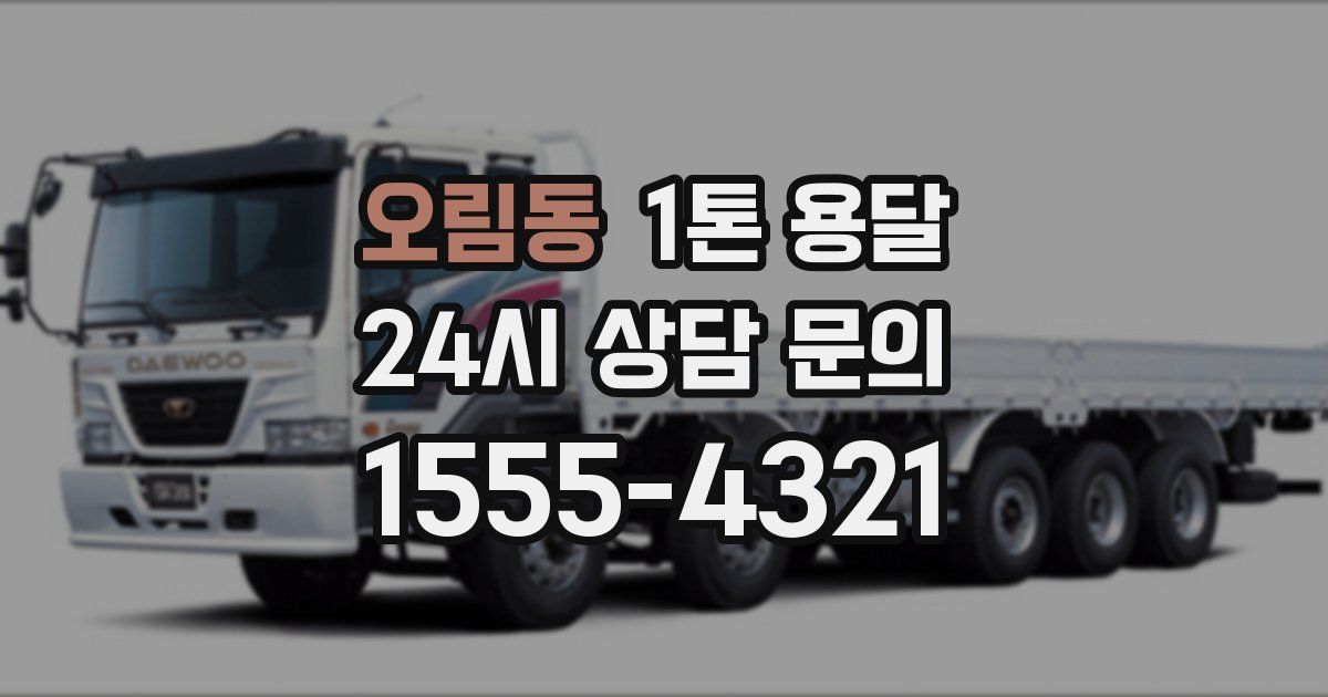 오림동 1톤 용달