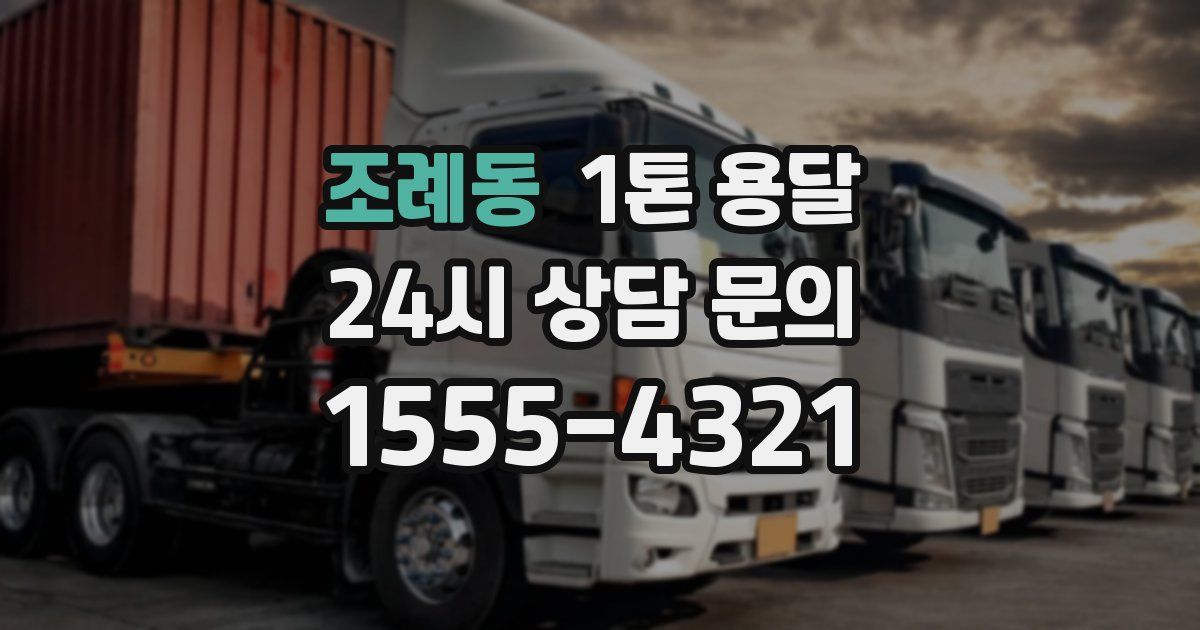 조례동 1톤 용달