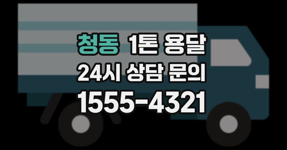 청동 1톤 용달