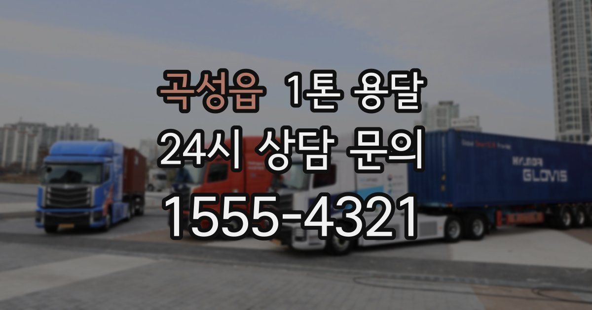 곡성읍 1톤 용달