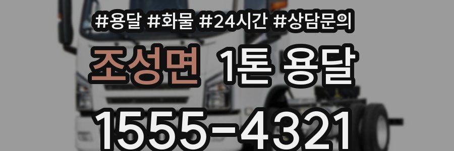 조성면 1톤 용달
