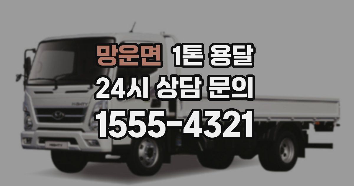 망운면 1톤 용달