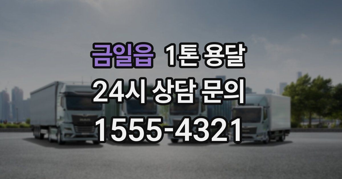 금일읍 1톤 용달