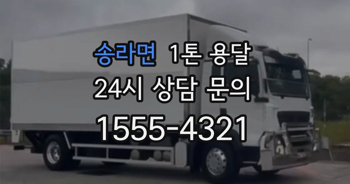 송라면 1톤 용달