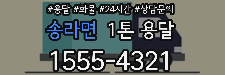 송라면 1톤 용달