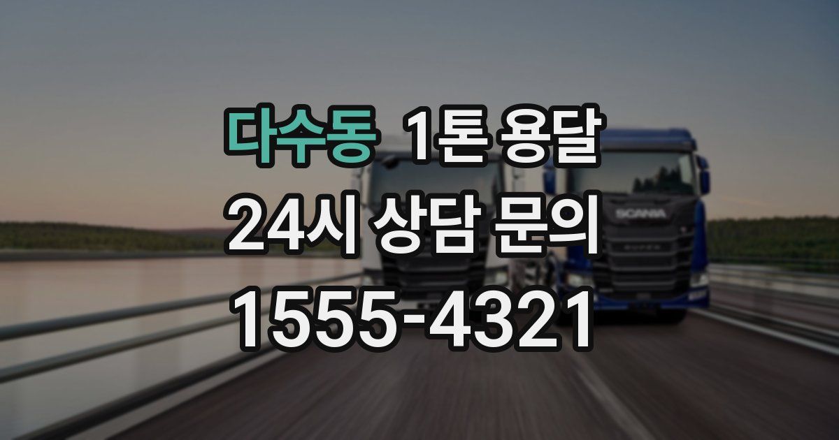 다수동 1톤 용달