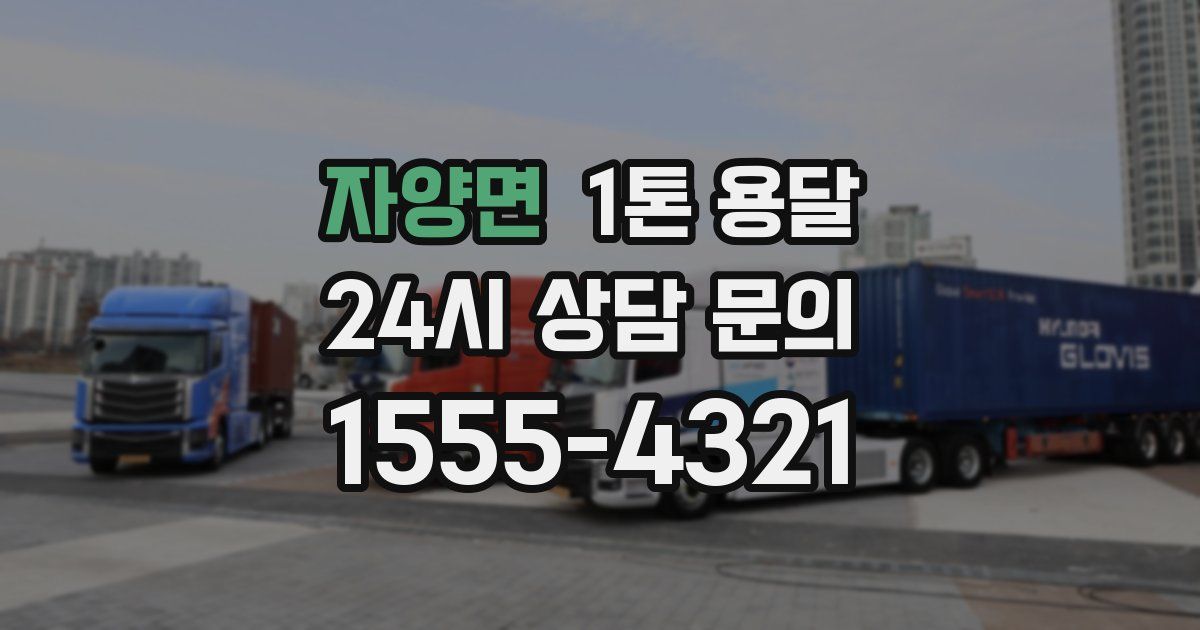 자양면 1톤 용달