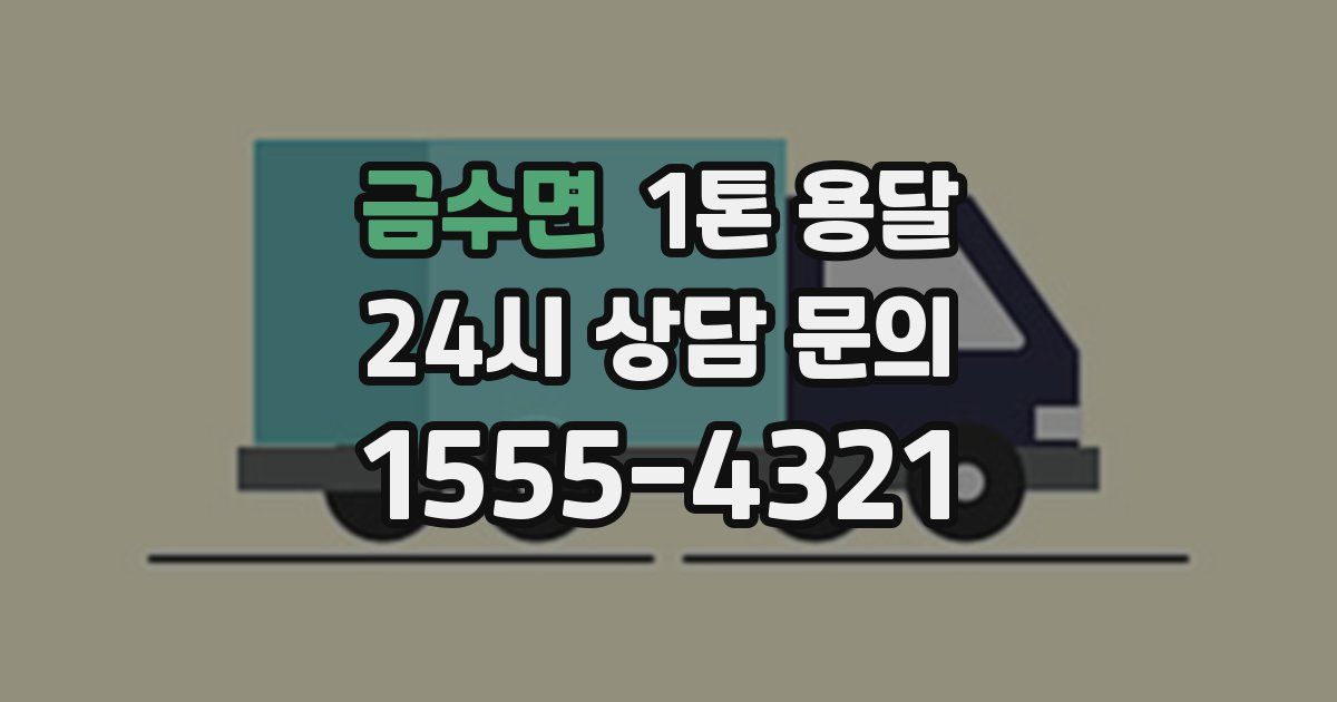 금수면 1톤 용달