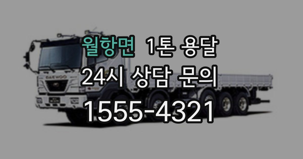 월항면 1톤 용달