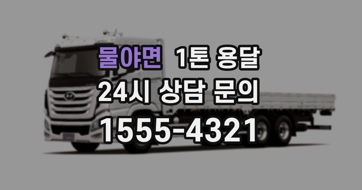 물야면 1톤 용달
