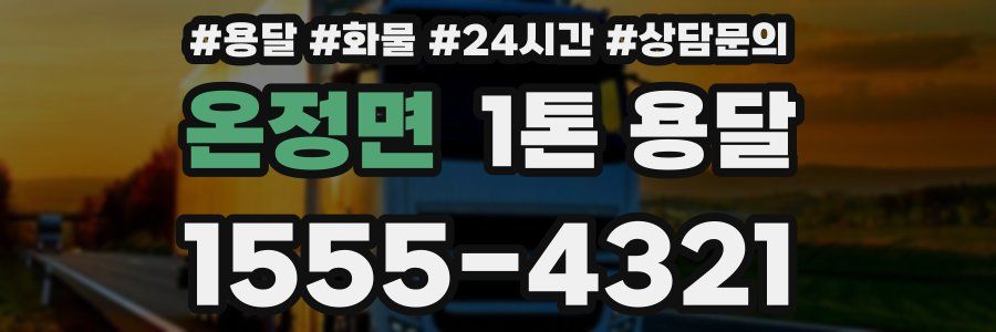 온정면 1톤 용달
