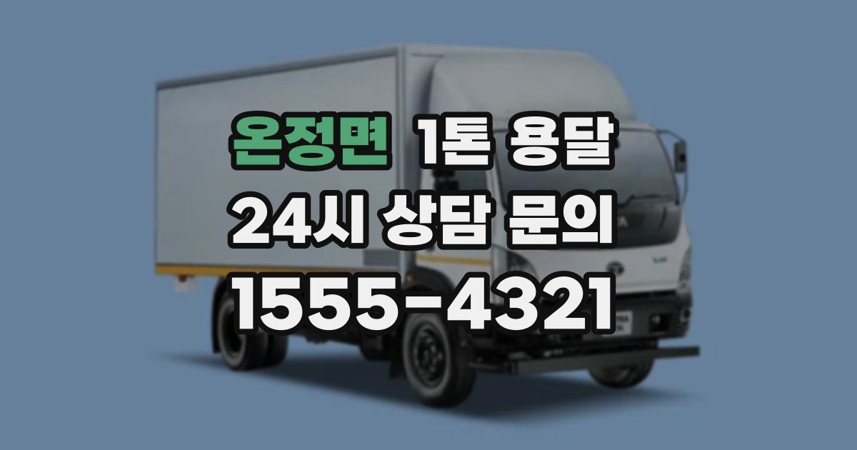 온정면 1톤 용달