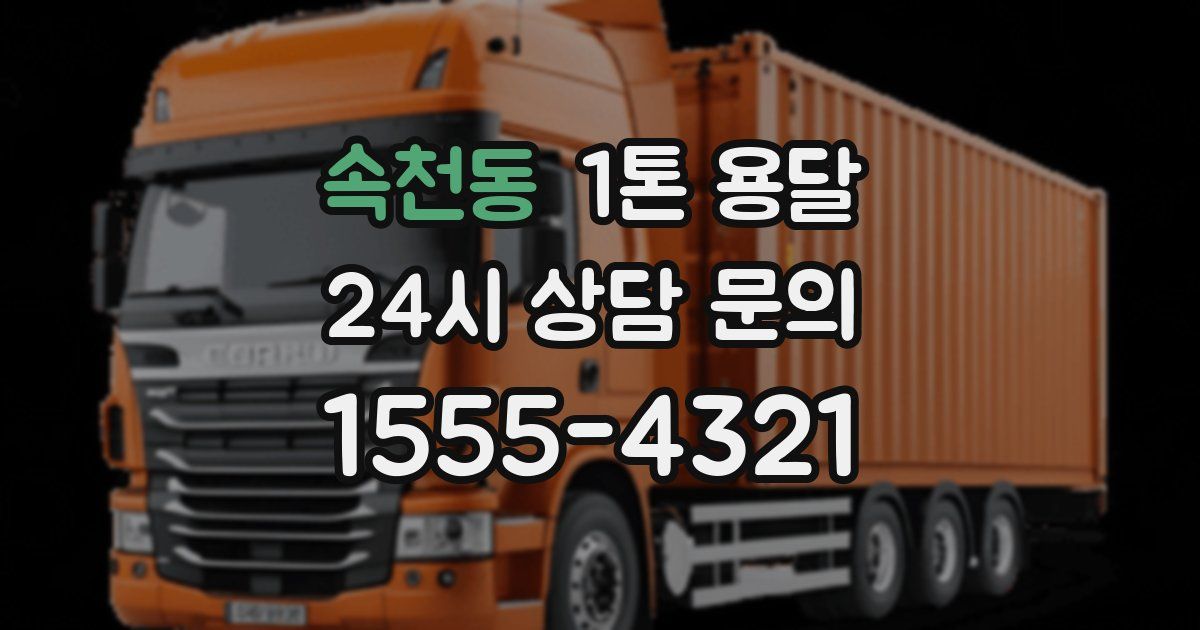 속천동 1톤 용달