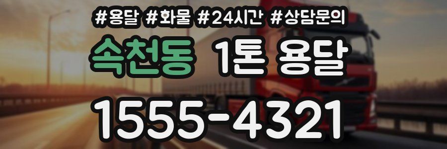 속천동 1톤 용달