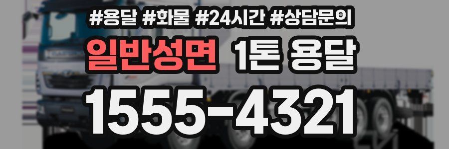 일반성면 1톤 용달
