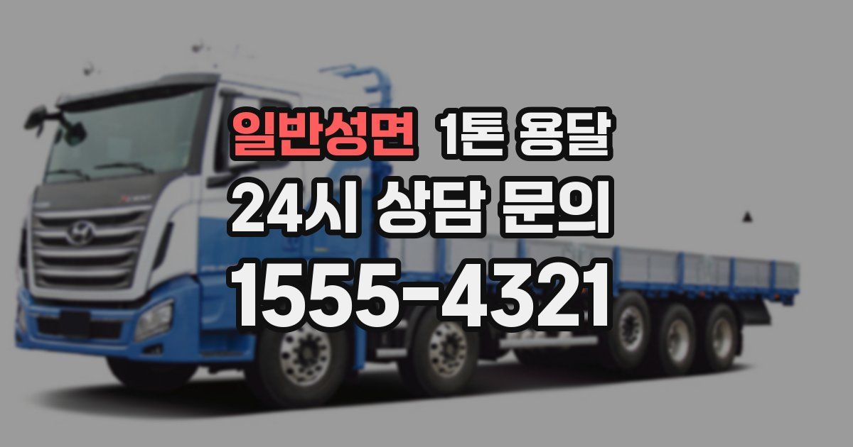 일반성면 1톤 용달
