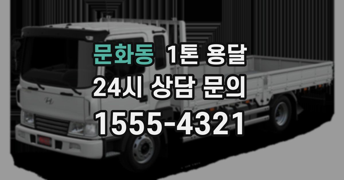 문화동 1톤 용달