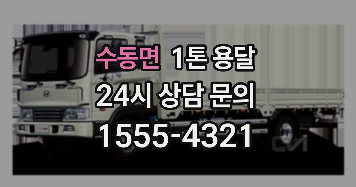수동면 1톤 용달