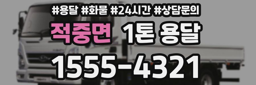 적중면 1톤 용달