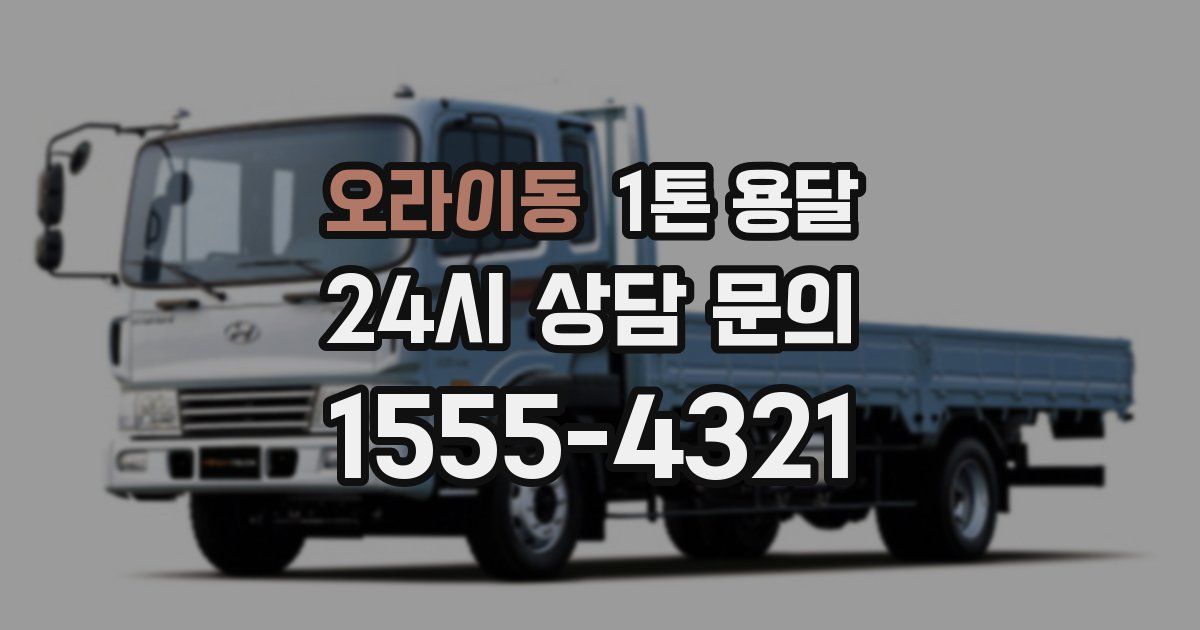 오라이동 1톤 용달