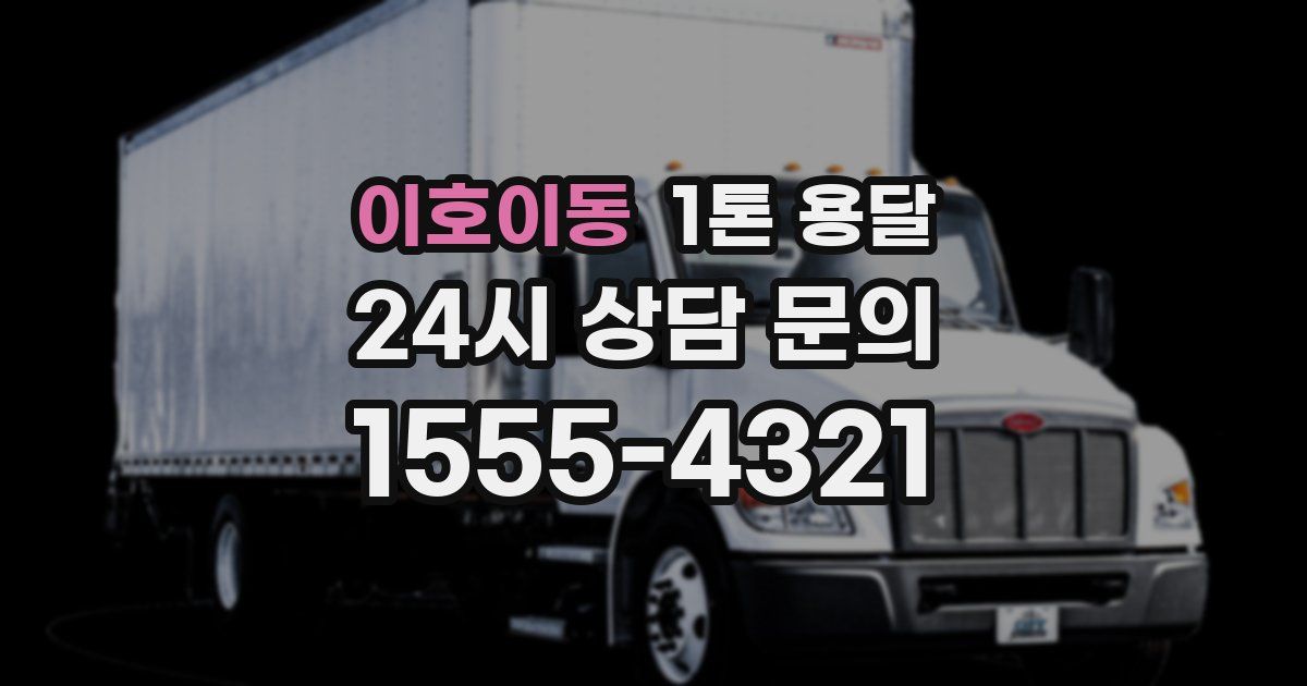 이호이동 1톤 용달