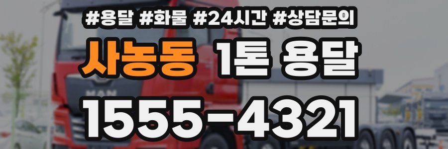 사농동 1톤 용달