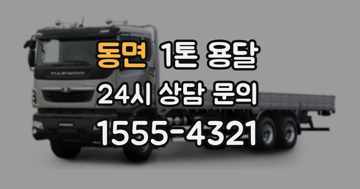 동면 1톤 용달