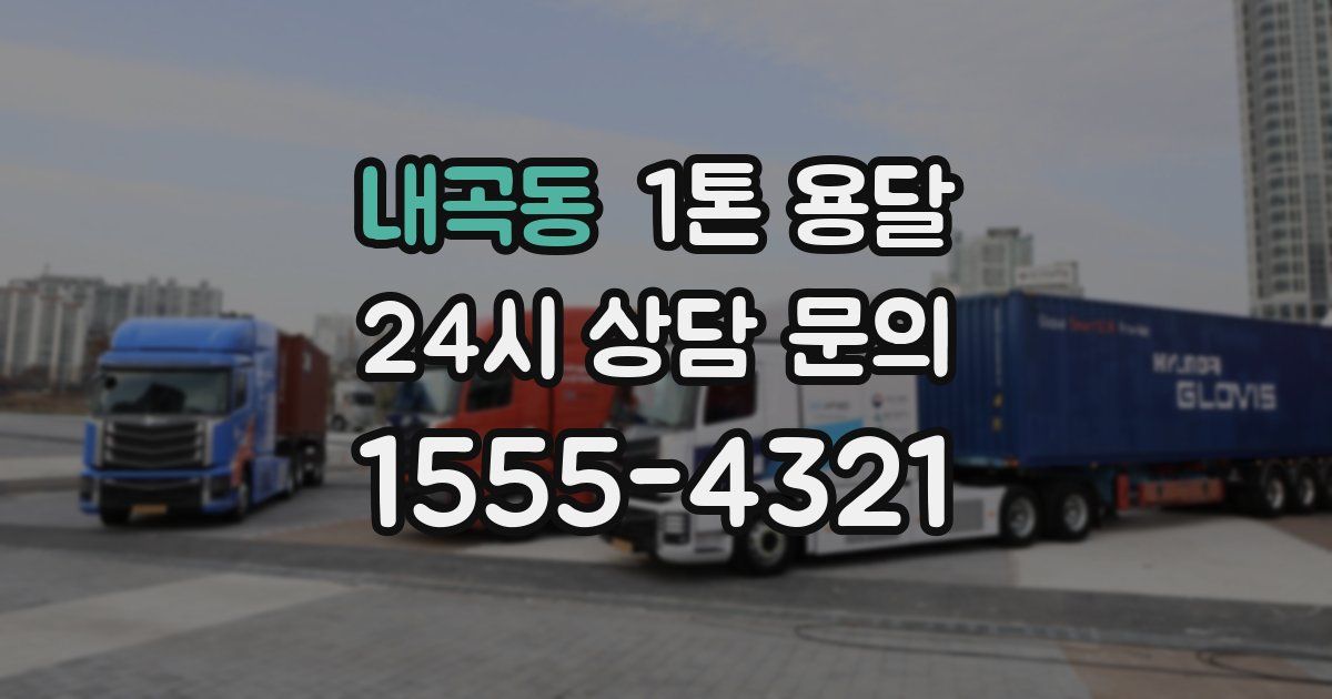 내곡동 1톤 용달